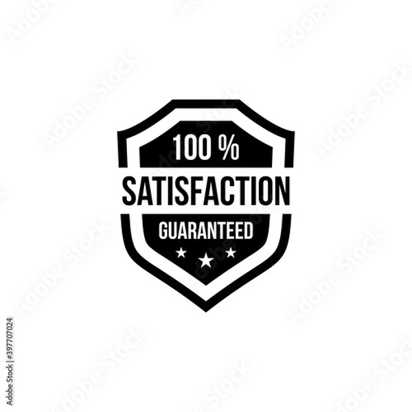 Obraz 100 % satisfaction guaranteed shield vector