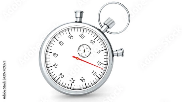 Fototapeta Classic stopwatch isolated on white background