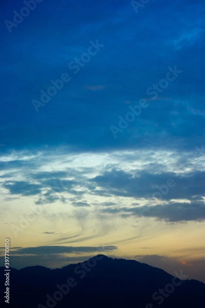 Obraz sunset in the mountains