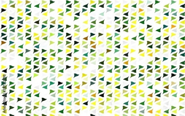 Fototapeta Light Green, Yellow vector template with crystals, triangles.