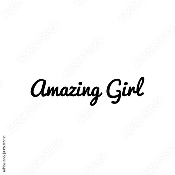Fototapeta ''Amazing girl'' Lettering