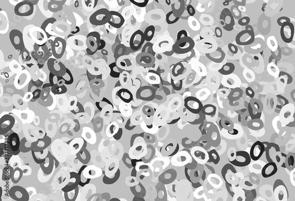 Fototapeta Light Silver, Gray vector background with bubbles.