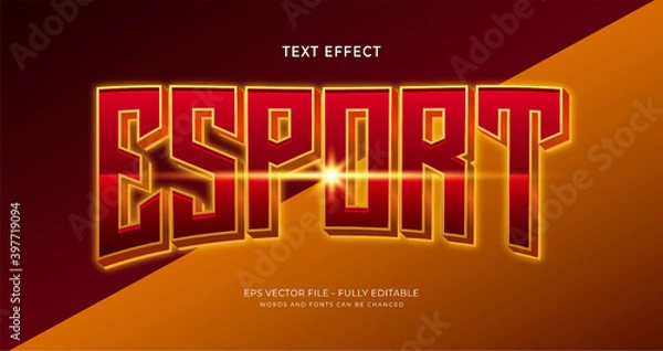 Obraz editable e-sport text effect