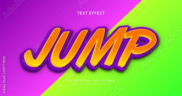 Fototapeta jump text effect