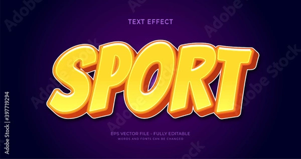 Obraz sport text effect