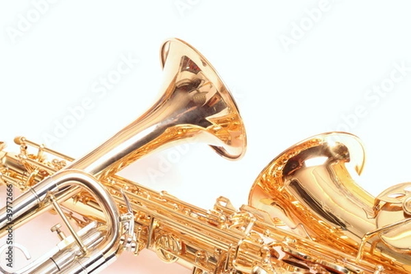 Fototapeta Trumpet i saksofon