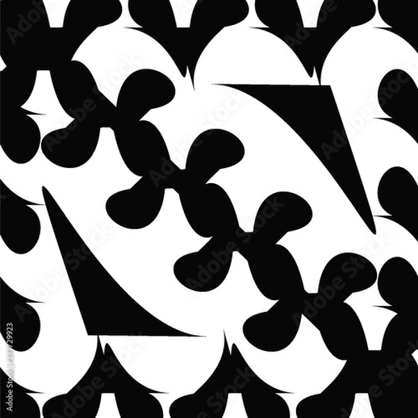 Obraz Black and White seamless pattern