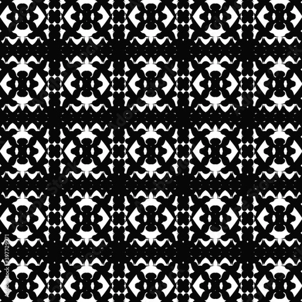 Obraz Black and White seamless pattern