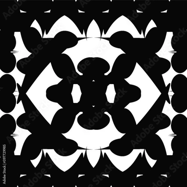 Obraz Black and White seamless pattern