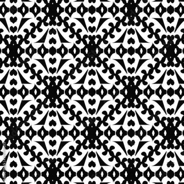 Obraz Black and White seamless pattern