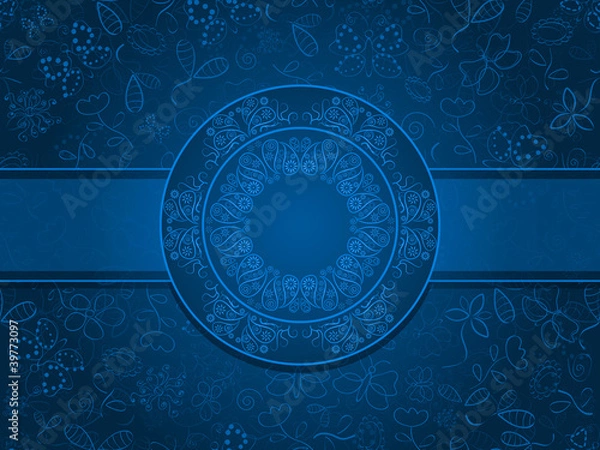 Fototapeta Floral Seamless Pattern with Ornament