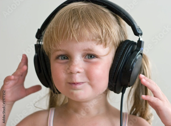 Obraz kid with headphones