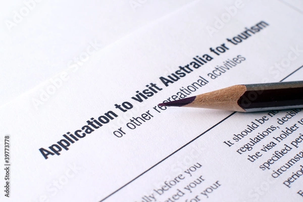 Obraz Australian visa form