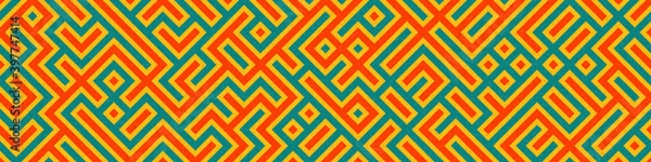 Fototapeta Abstract Geometric Pattern generative computational art illustration