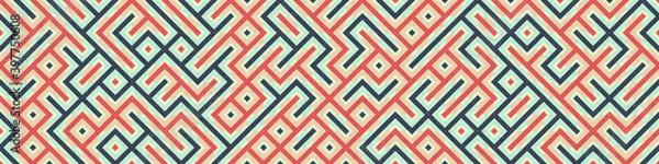 Fototapeta Abstract Geometric Pattern generative computational art illustration