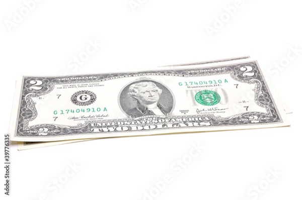 Obraz two dollar bill one