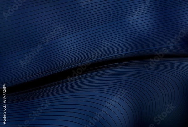 Fototapeta Dark BLUE vector template with bent lines.