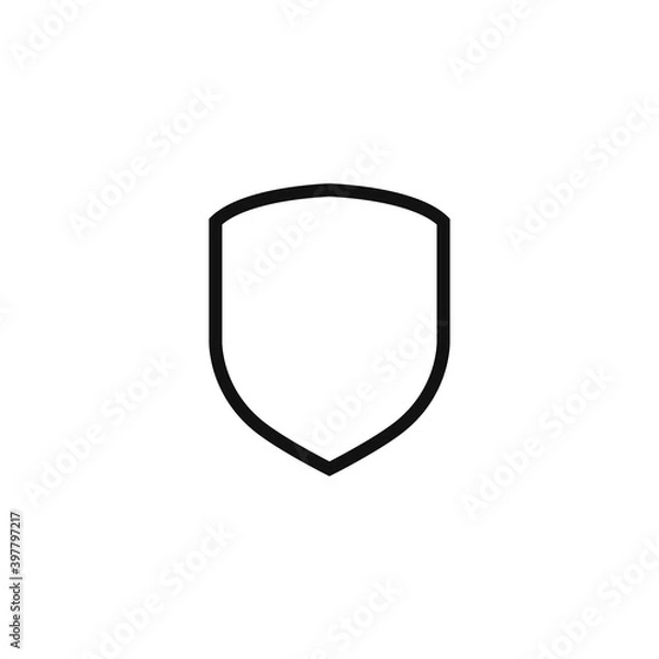 Fototapeta shield flat icon vector illustration