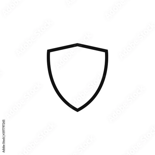 Fototapeta shield flat icon vector illustration