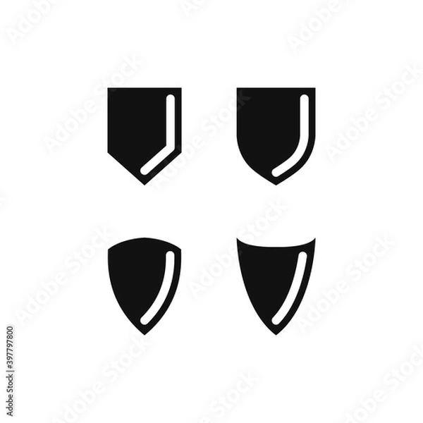 Fototapeta shield flat icon vector illustration