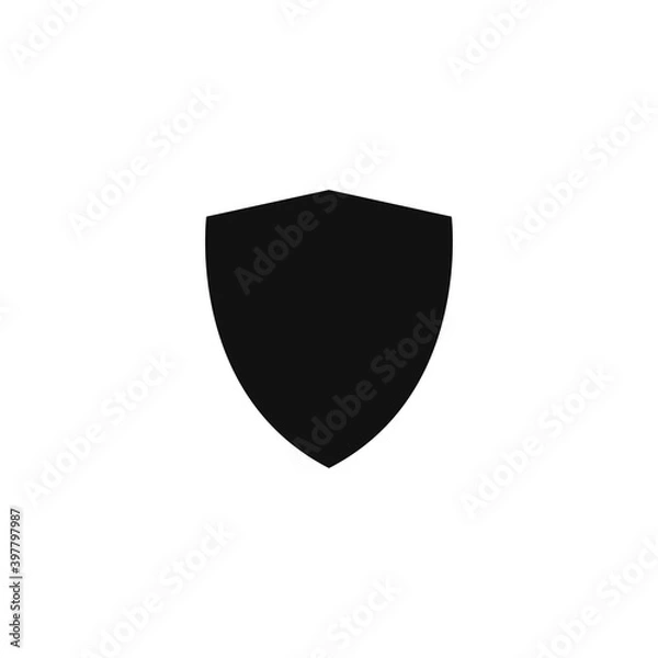 Fototapeta shield flat icon vector illustration
