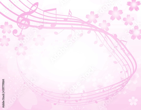 Fototapeta サクラと音楽