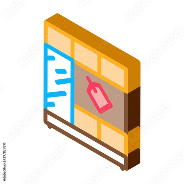 Obraz cabinet sell icon vector. isometric cabinet sell sign. color isolated symbol illustration