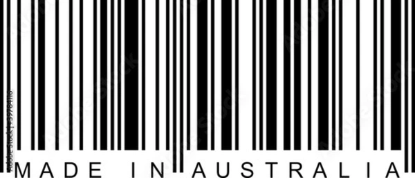 Fototapeta Barcode - Made in Australia