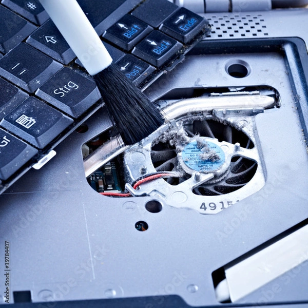 Fototapeta cleaning notebook components