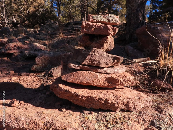 Obraz Mountain Hiking Area Rocks and Trees