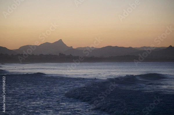 Fototapeta バイロンベイ　夕暮れ時のメインビーチ