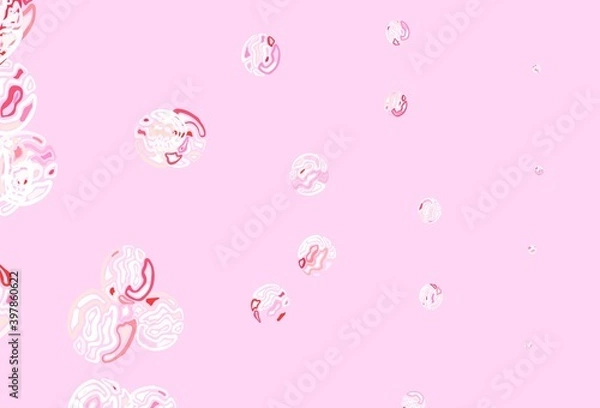 Fototapeta Light Pink vector layout with circle shapes.