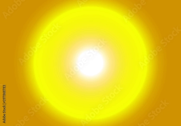 Obraz 円グラデーション背景素材ゴールドイエロー