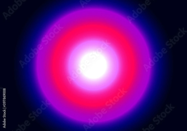 Obraz 円グラデーション背景素材紫黒