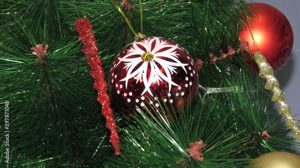 Obraz Esfera Roja Navidad