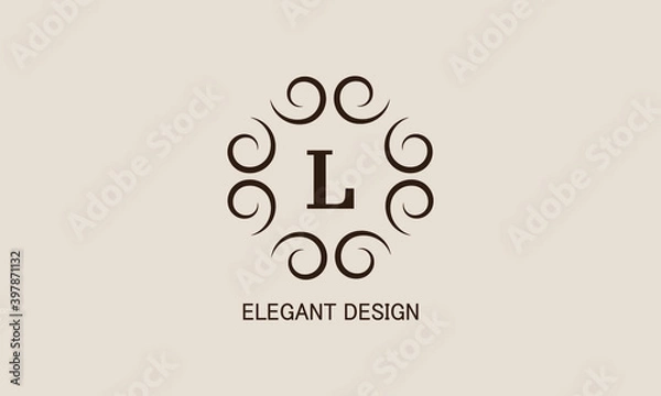 Fototapeta Premium monogram with the letter L. Logo with the initial. Universal symbol icon vector design.