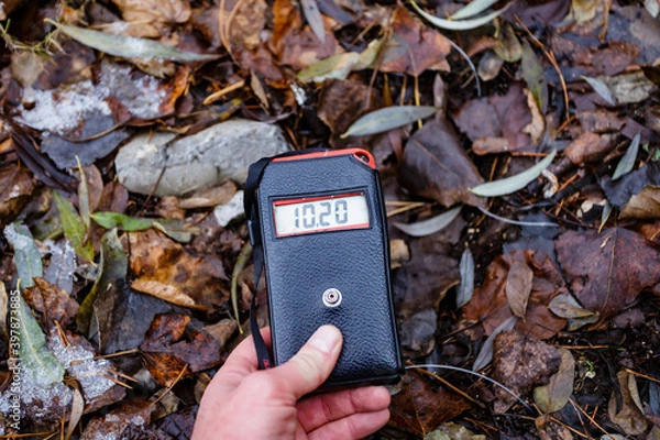 Obraz the level of radiation in the amusement park of the abandoned city of pripyat