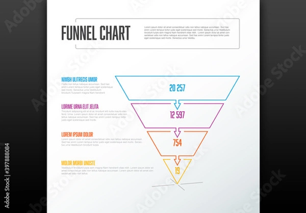 Fototapeta Funnel Infographic Layout