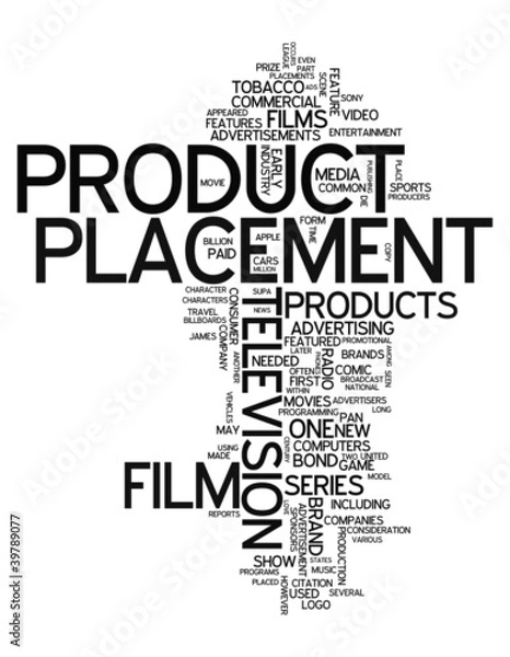 Fototapeta Word Cloud "Product Placement"