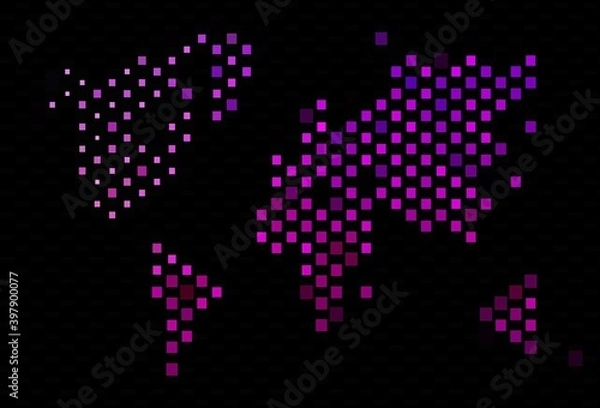 Fototapeta Dark Purple vector backdrop with lines, rectangles.