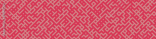 Fototapeta Abstract Geometric Pattern generative computational art illustration