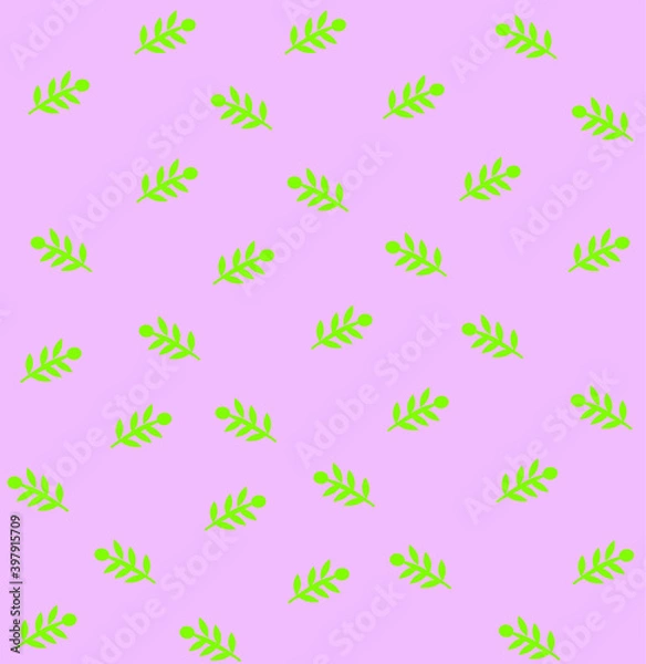 Fototapeta seamless pattern minimalistic leaves vector