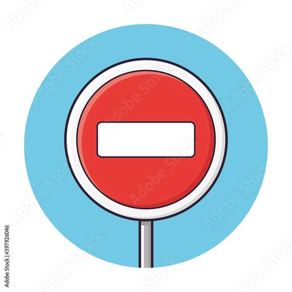 Obraz No entry traffic sign icon