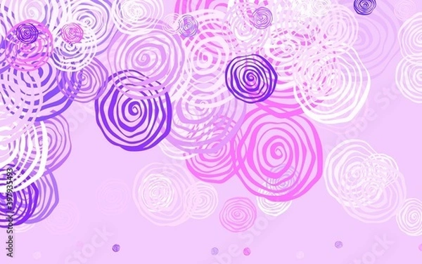 Fototapeta Light Purple vector natural pattern with roses.