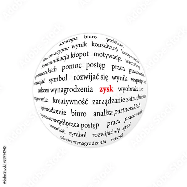 Obraz kula tekstu zysk