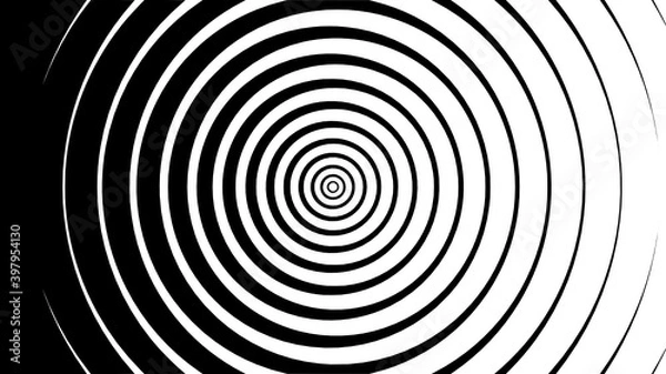 Obraz Vector - Black and white halftone background.Bursting,Radial,radiating pattern.Circle lines.