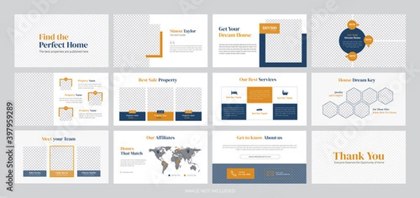 Fototapeta Real estate PowerPoint presentation template