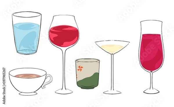 Fototapeta 飲み物のイラスト素材