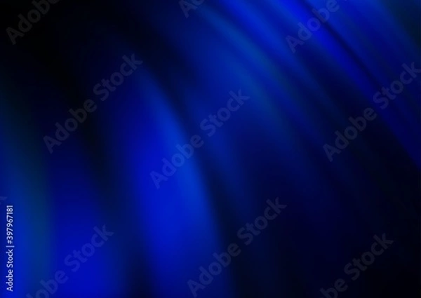 Fototapeta Dark BLUE vector background with abstract lines.