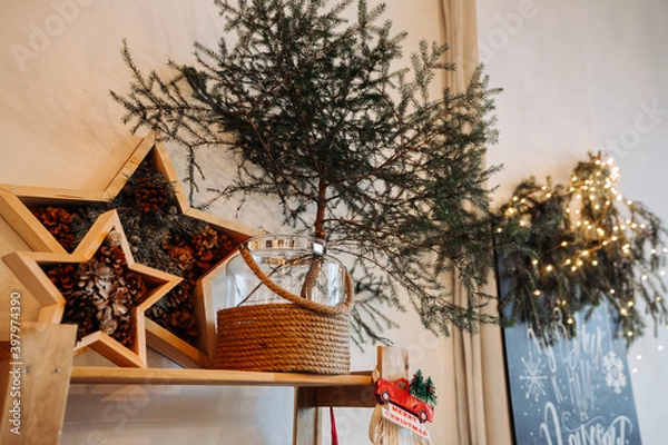 Obraz christmas tree in the window